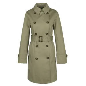 Barbour Short Greta Ladies Showerproof Trench - Poplar Green/Ancient Poplar