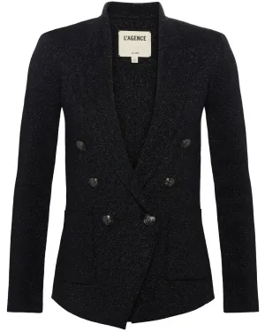 Black Gunmetal Knit Kenzie Blazer