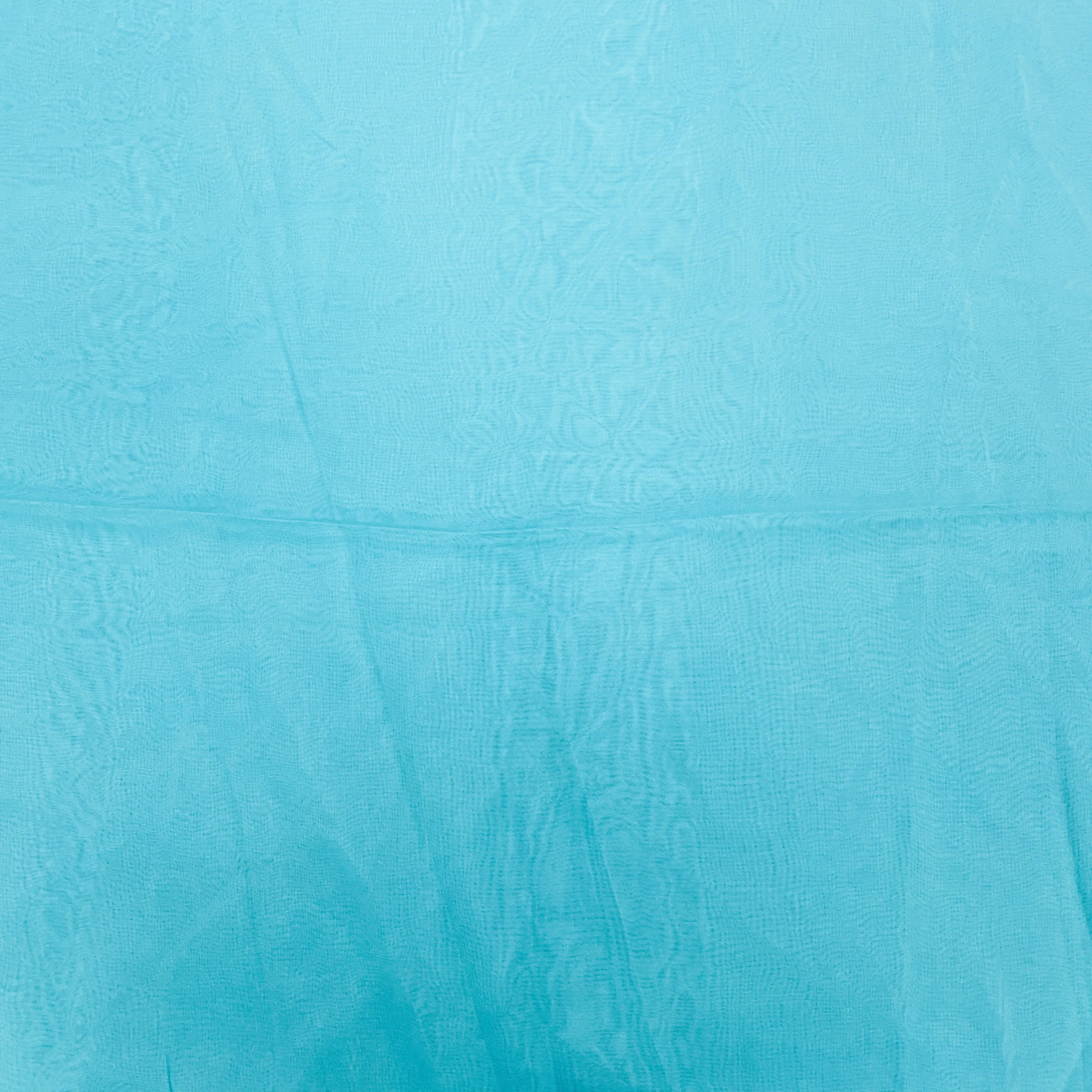 Blue Solid Satin Organza Fabric