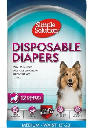 BRAMTON SIMPLE SOLUTION DISPOSABLE DIAPERS MEDIUM 12PK