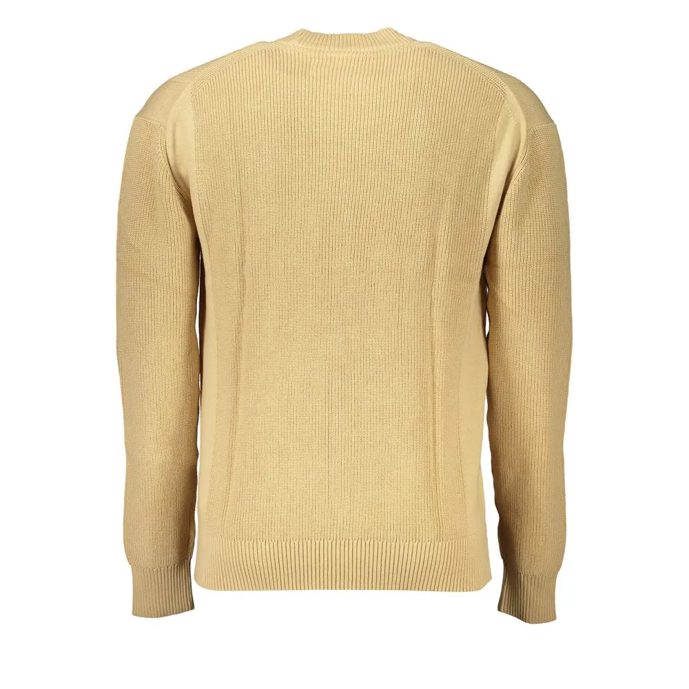 Calvin Klein Chic Beige Crew Neck Cotton Sweater