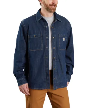 Carhartt Men's Denim Fleece Lined Shirt Jacket - Glacier