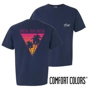 Comfort Colors Navy Short Sleeve Miami Pocket Tee