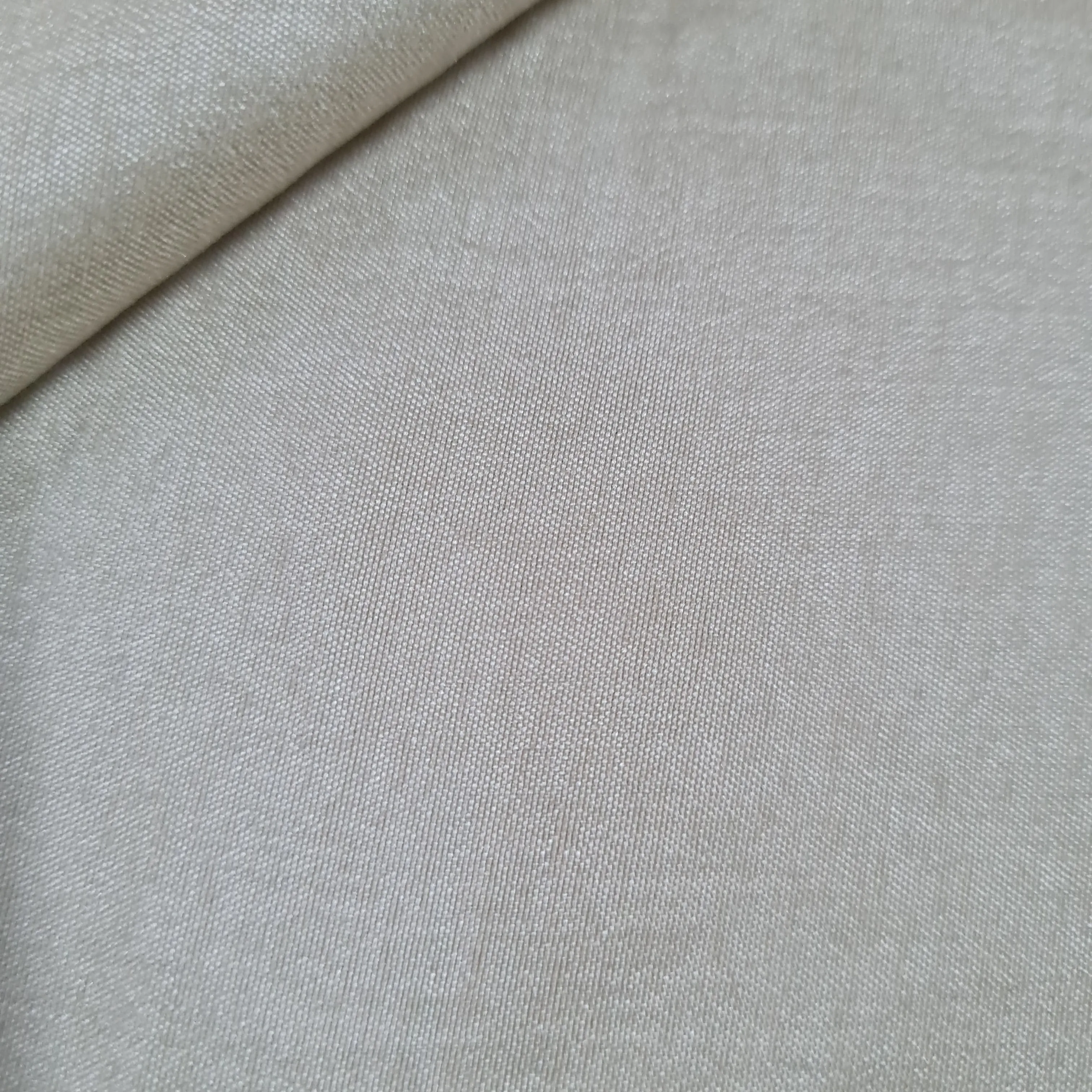 Dark Cream Solid Russian Silk Fabric 17939