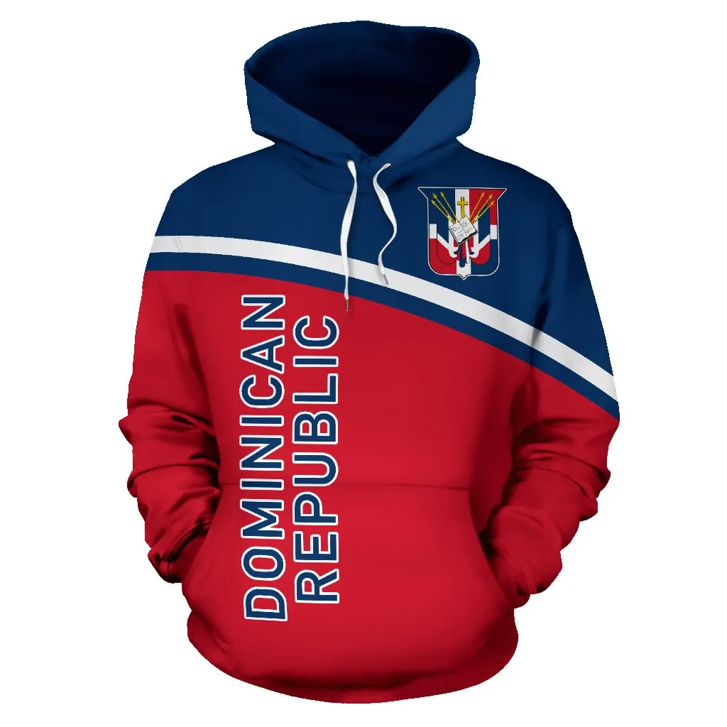 Dominican Republic All Over Hoodie - Curve Version - BN04