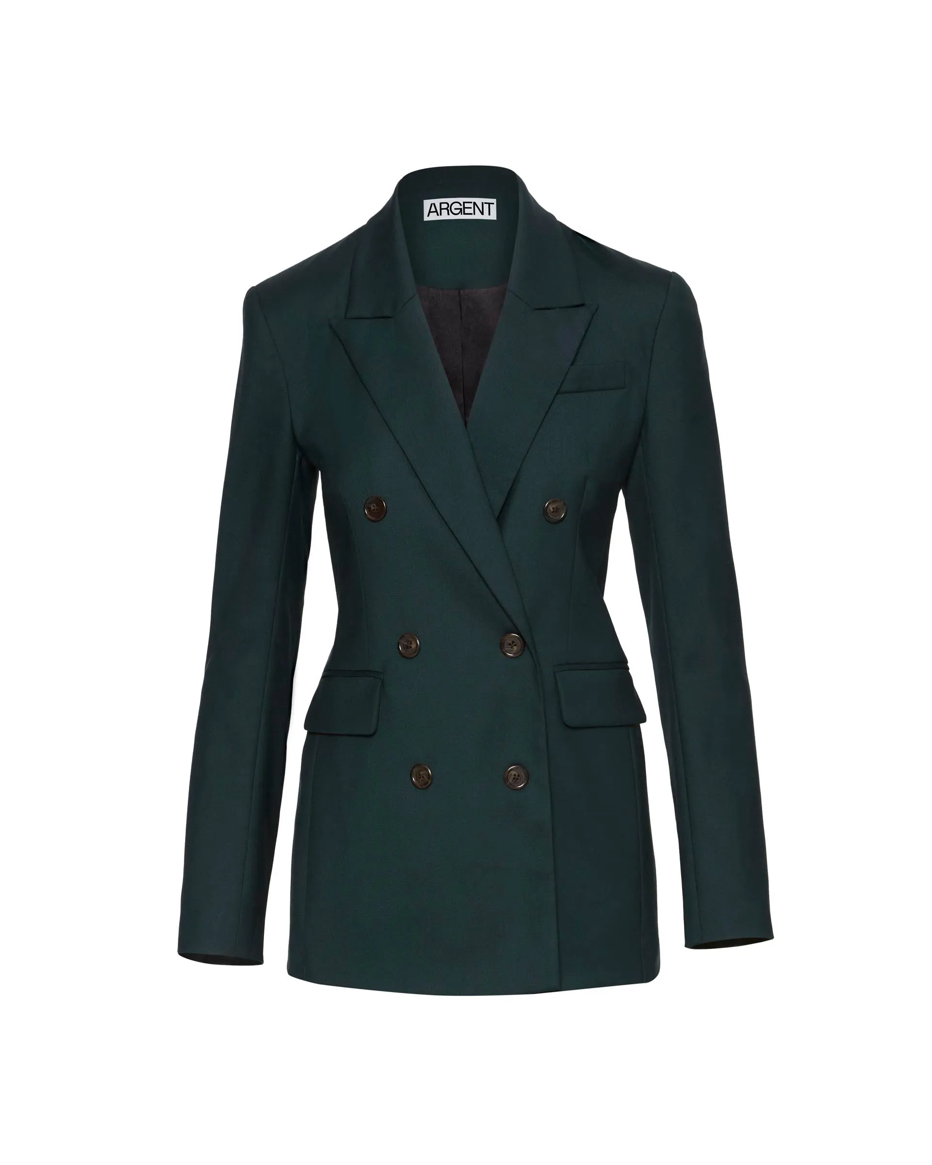 Double-Breasted Blazer in Seasonless Wool | Forest