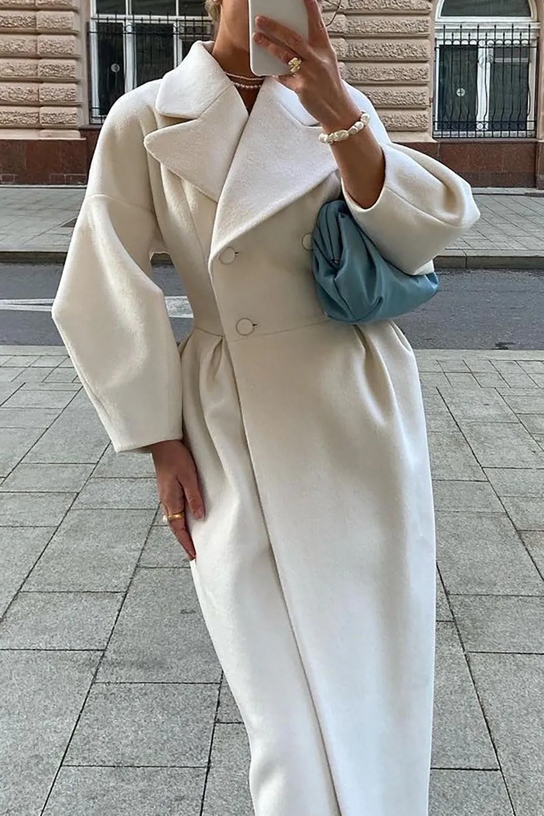 Double Breasted Long Trench Coat