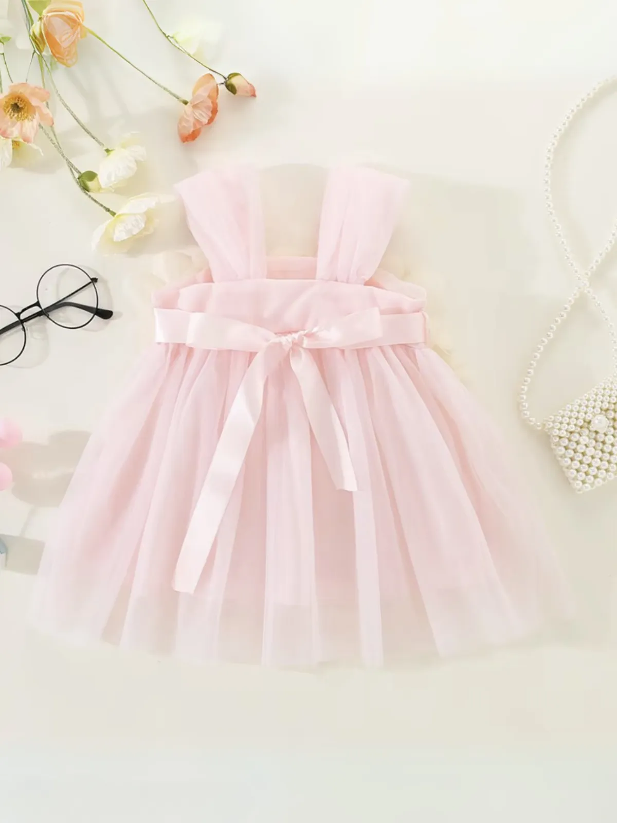 Elegant Floral Tulle Party Dress