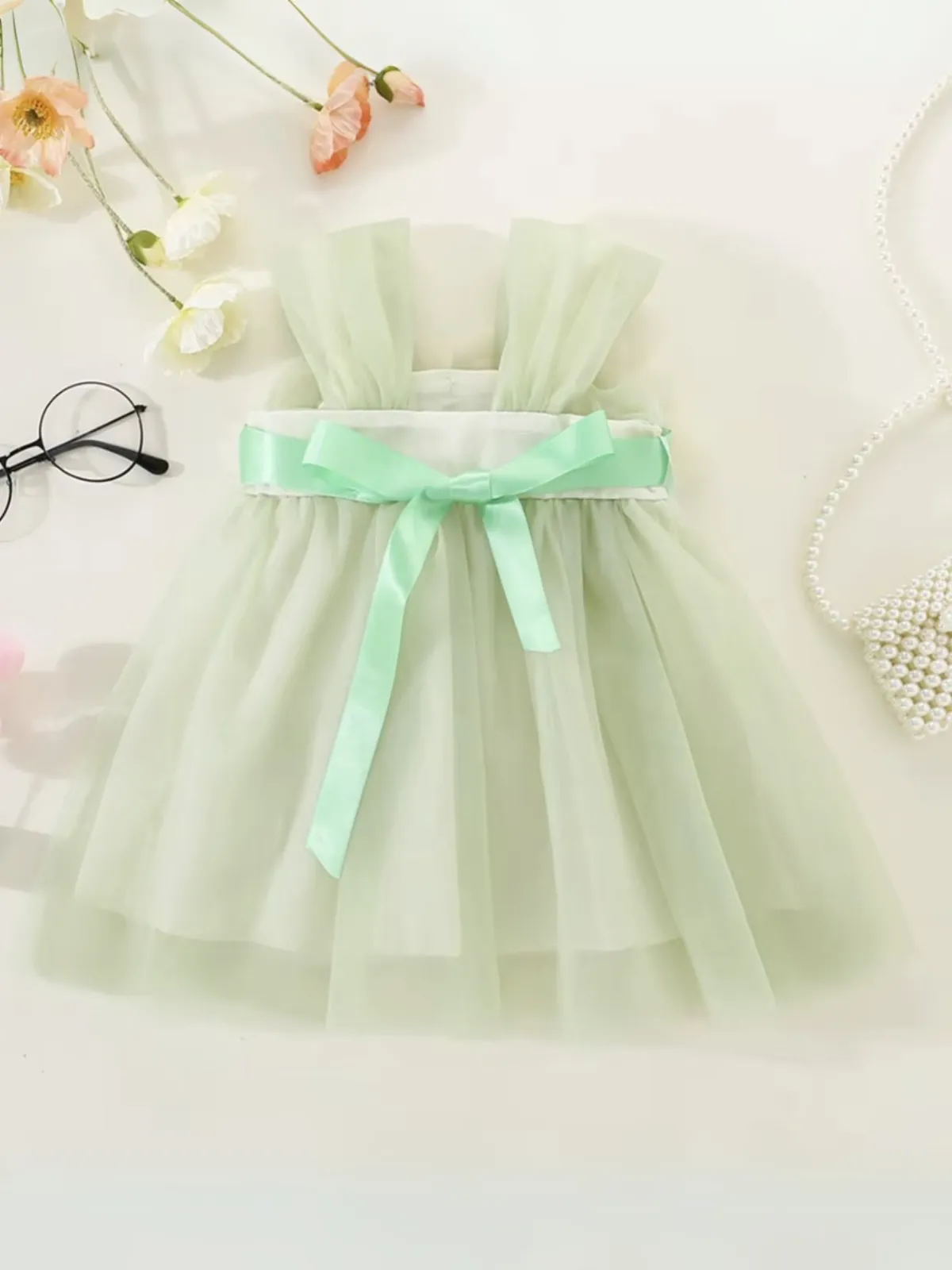 Elegant Floral Tulle Party Dress