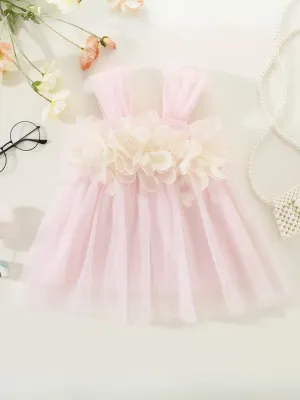 Elegant Floral Tulle Party Dress