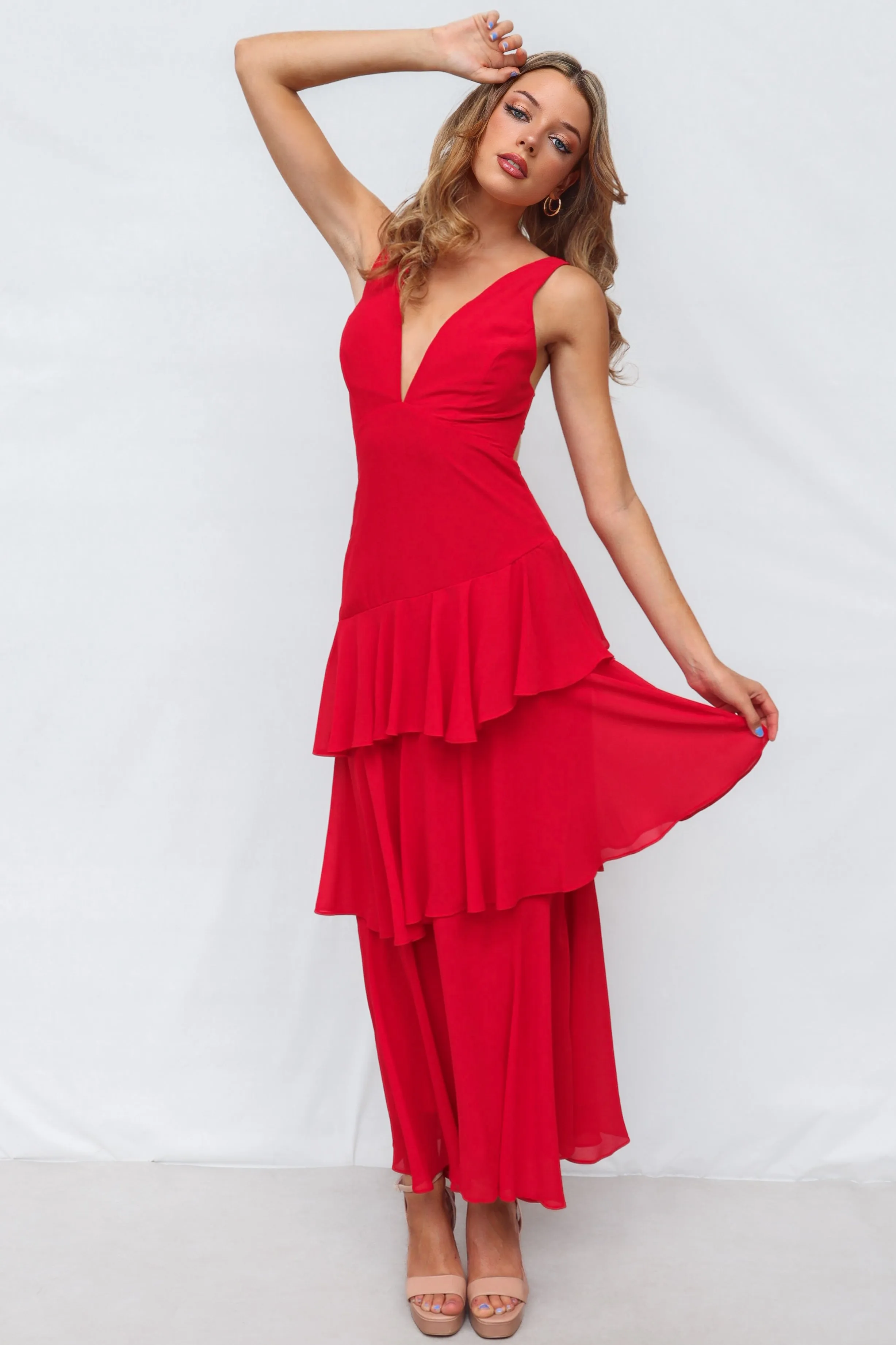 Elleny Maxi Dress - Red