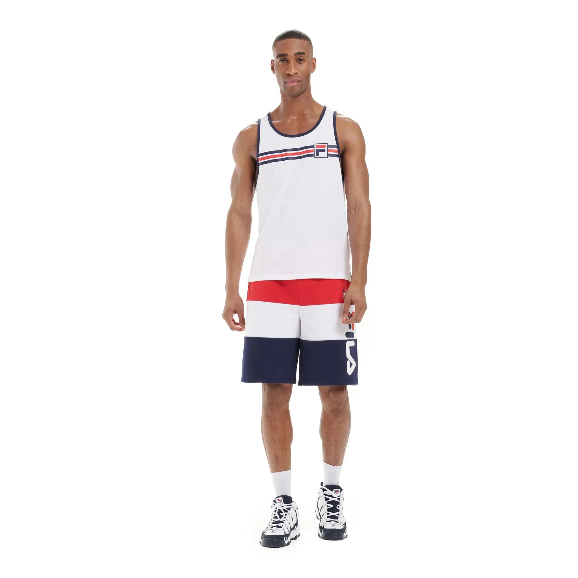 Fila Quillan Graphic Men's Tanktop White-Peacoat