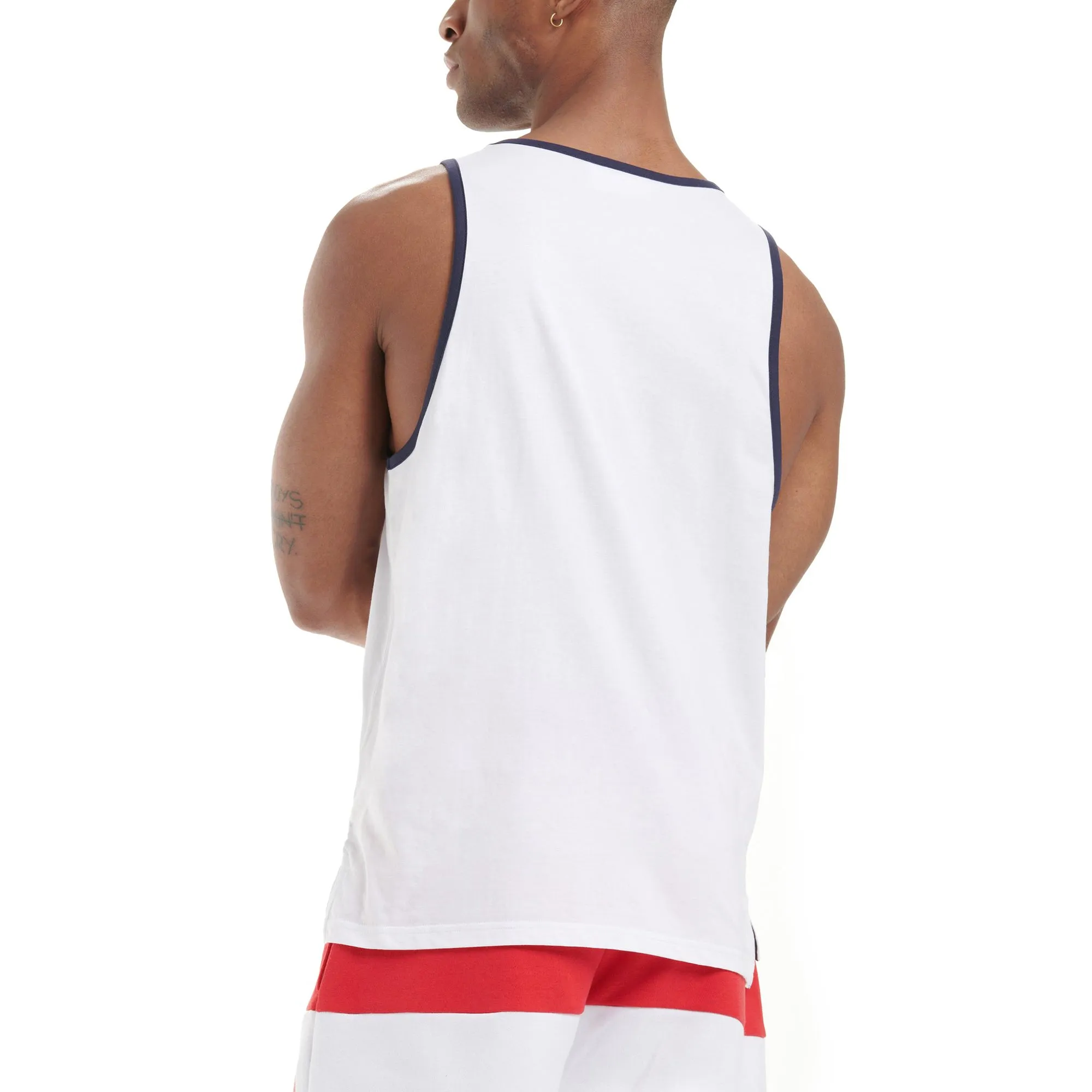 Fila Quillan Graphic Men's Tanktop White-Peacoat