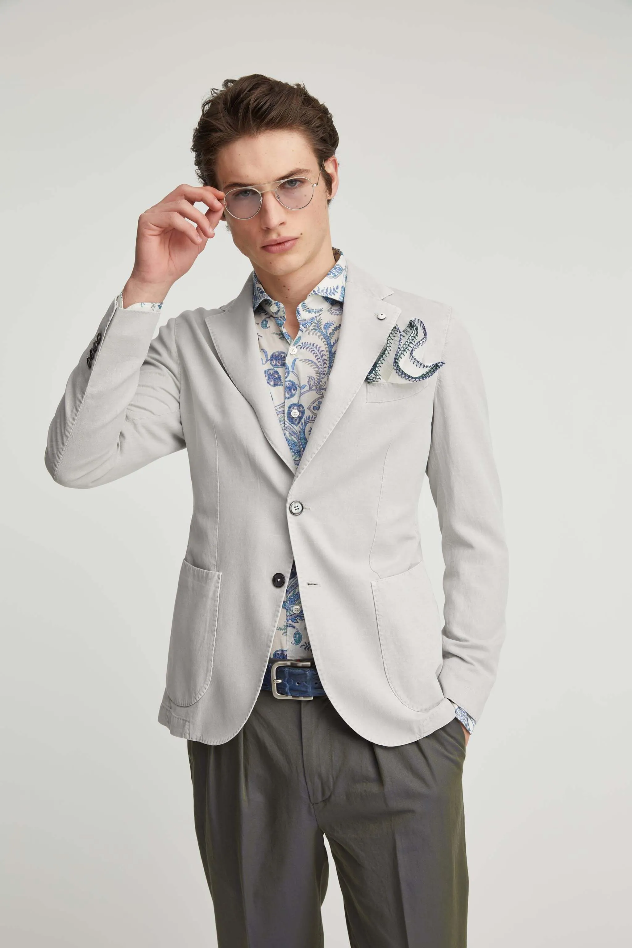 Gray Cotton Sport Coat - L.B.M 1911