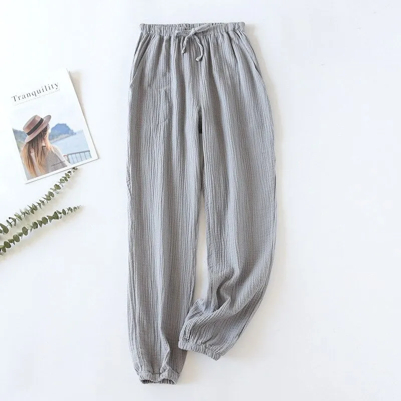 Japanese-Style Casual Tie Pants