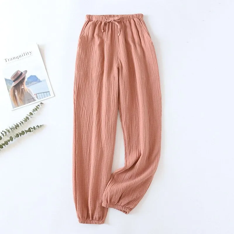 Japanese-Style Casual Tie Pants