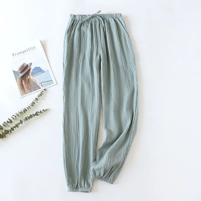 Japanese-Style Casual Tie Pants