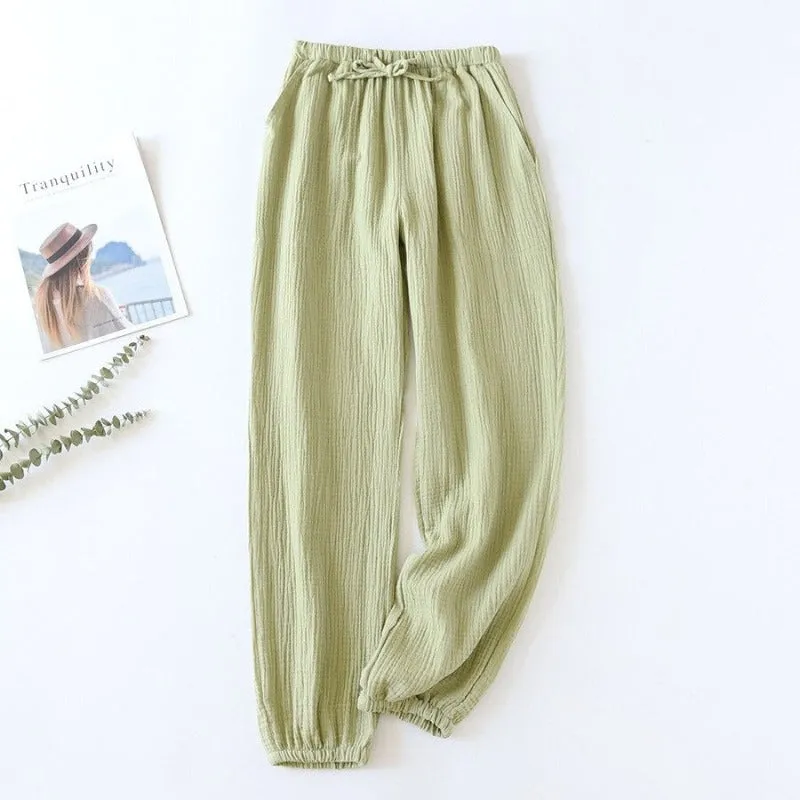 Japanese-Style Casual Tie Pants