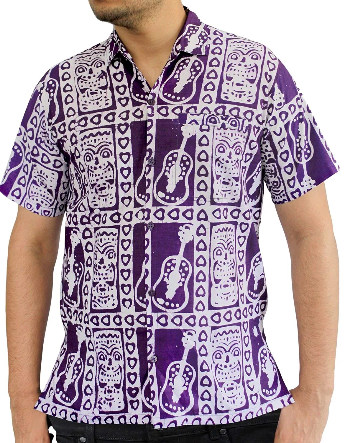 LA LEELA Men's Aloha Hawaiian Shirt Short Sleeve Button Down Casual Beach Party