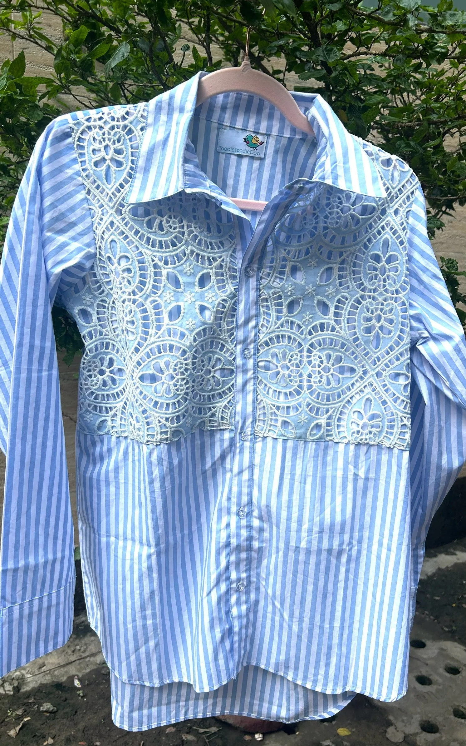 Lace it up Shirt BLUE