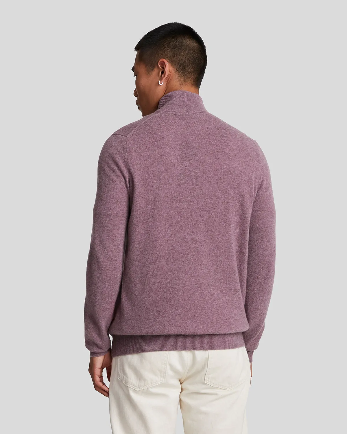 Lambswool Blend Zip Through Cardigan