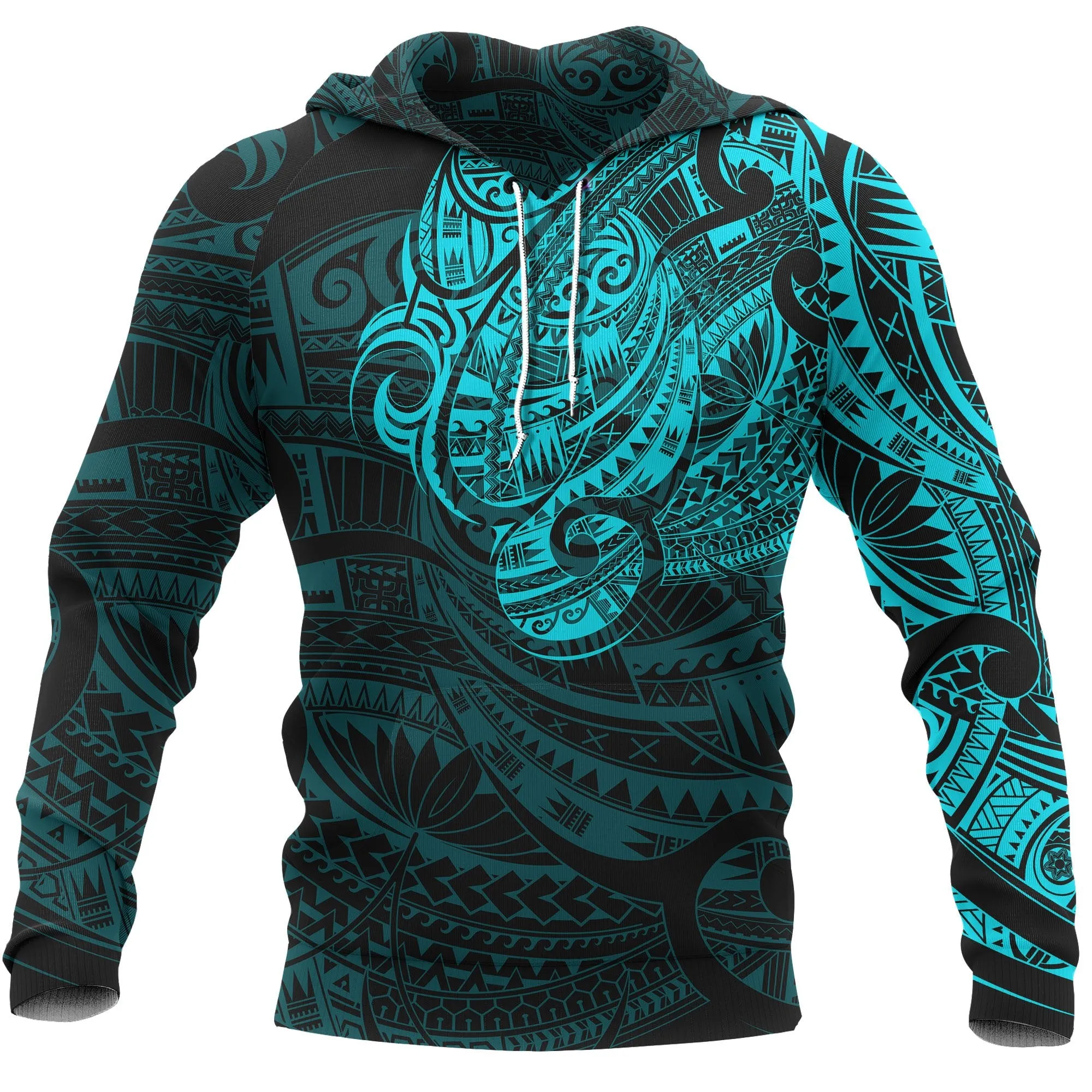 Maori Tattoo Style Hoodie - Blue 02 A7