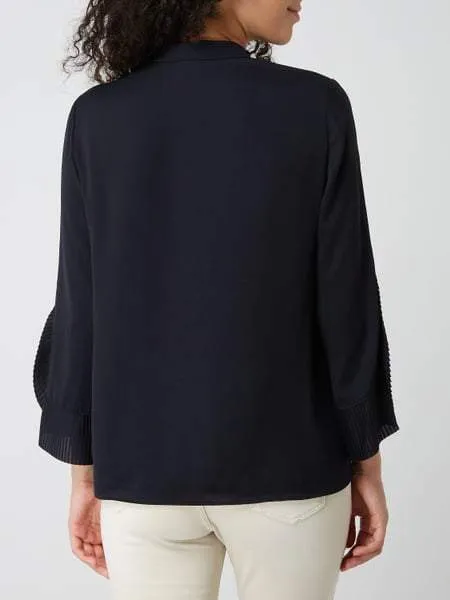 Marc Cain Collections Blouse Style Top with Pleating Midnight Blue PC 55.05 W39 395