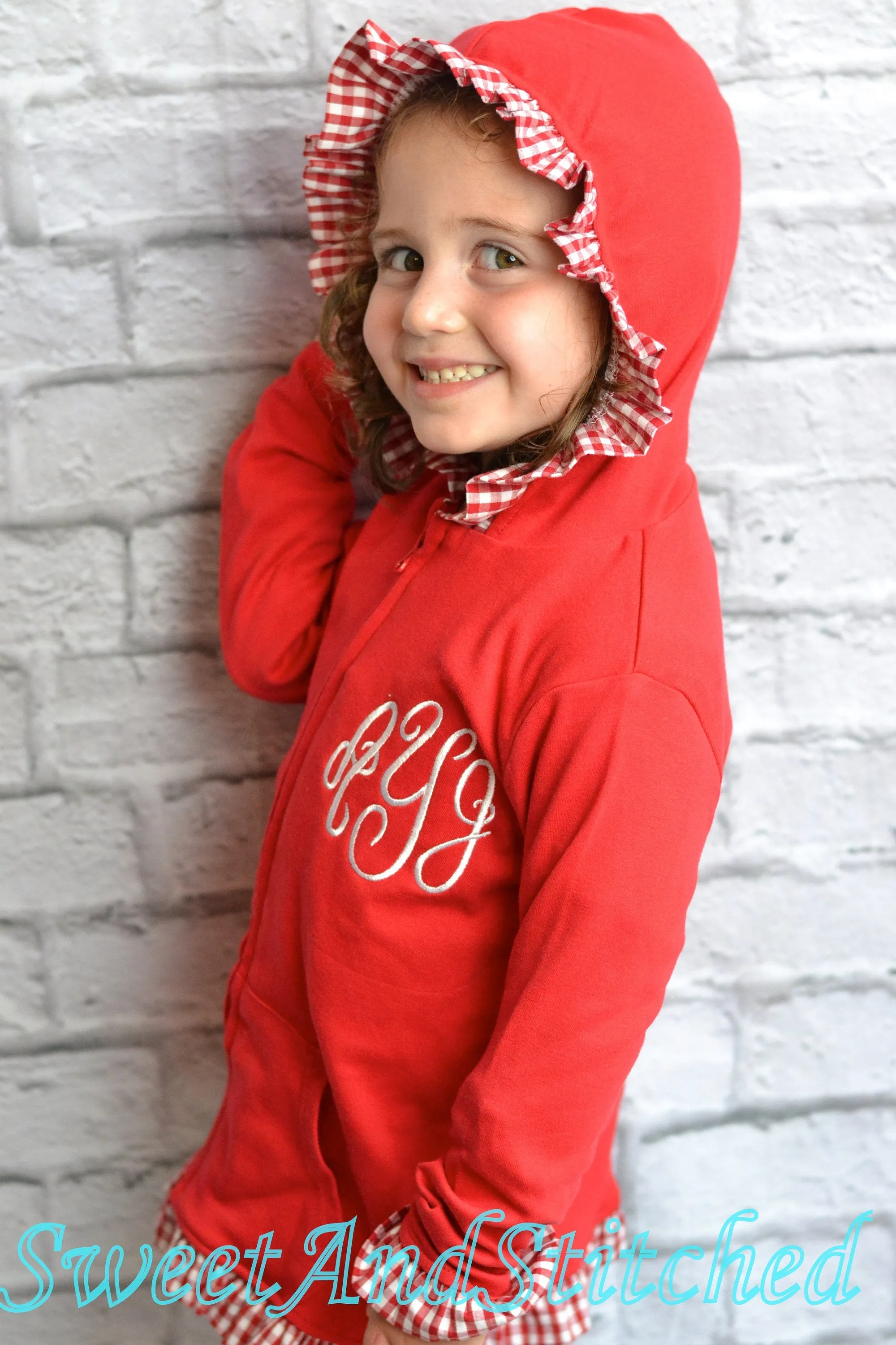 Monogrammed Girls Jacket, Monogrammed zip up hoodie, Monogrammed sweatshirt or pullover - Girls fall jacket, Monogrammed Christmas jacket