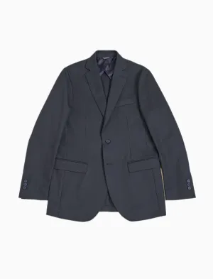 Navy Cavalry Twill Cotton Blazer