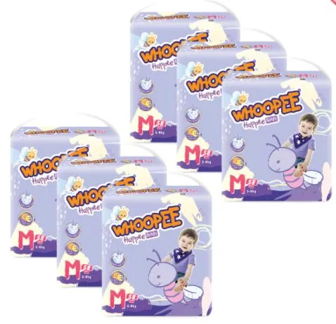 Nepia Oji Whoopee Pants M58 (6 Packs / Cartoon) - FOC Showa Baby Wipes 99.5% Water 80s x 3packs