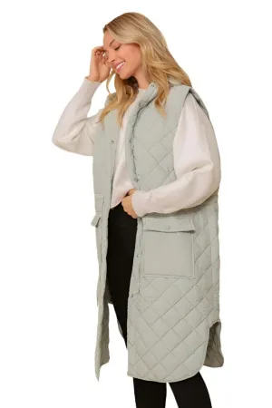 Oversized Quilted Midi Jacket