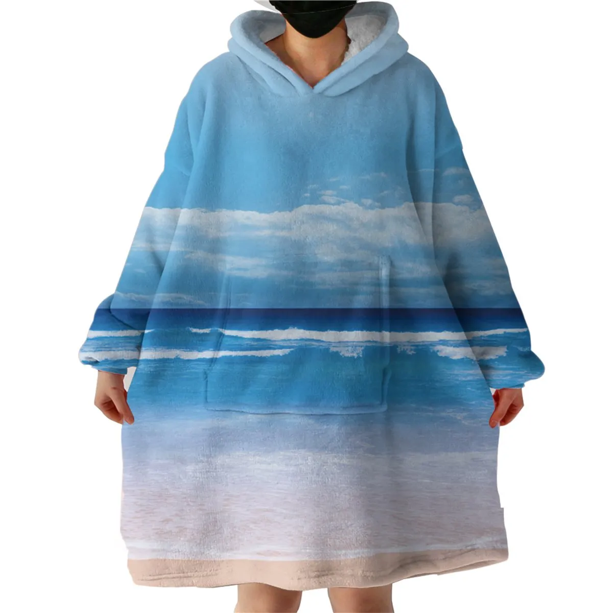 Peace of the Beach Wearable Blanket Hoodie