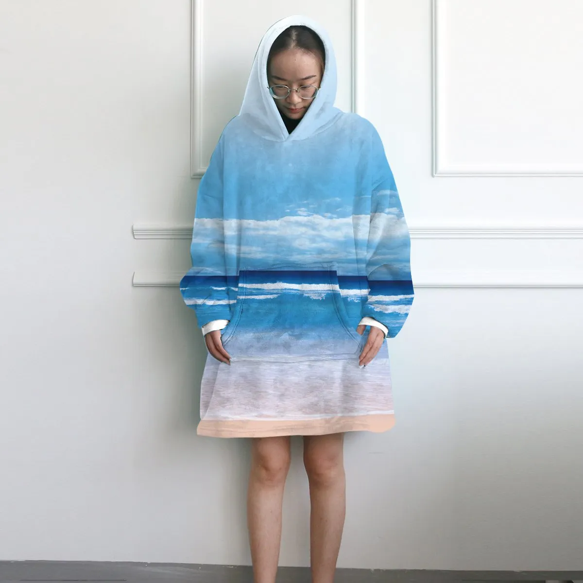 Peace of the Beach Wearable Blanket Hoodie