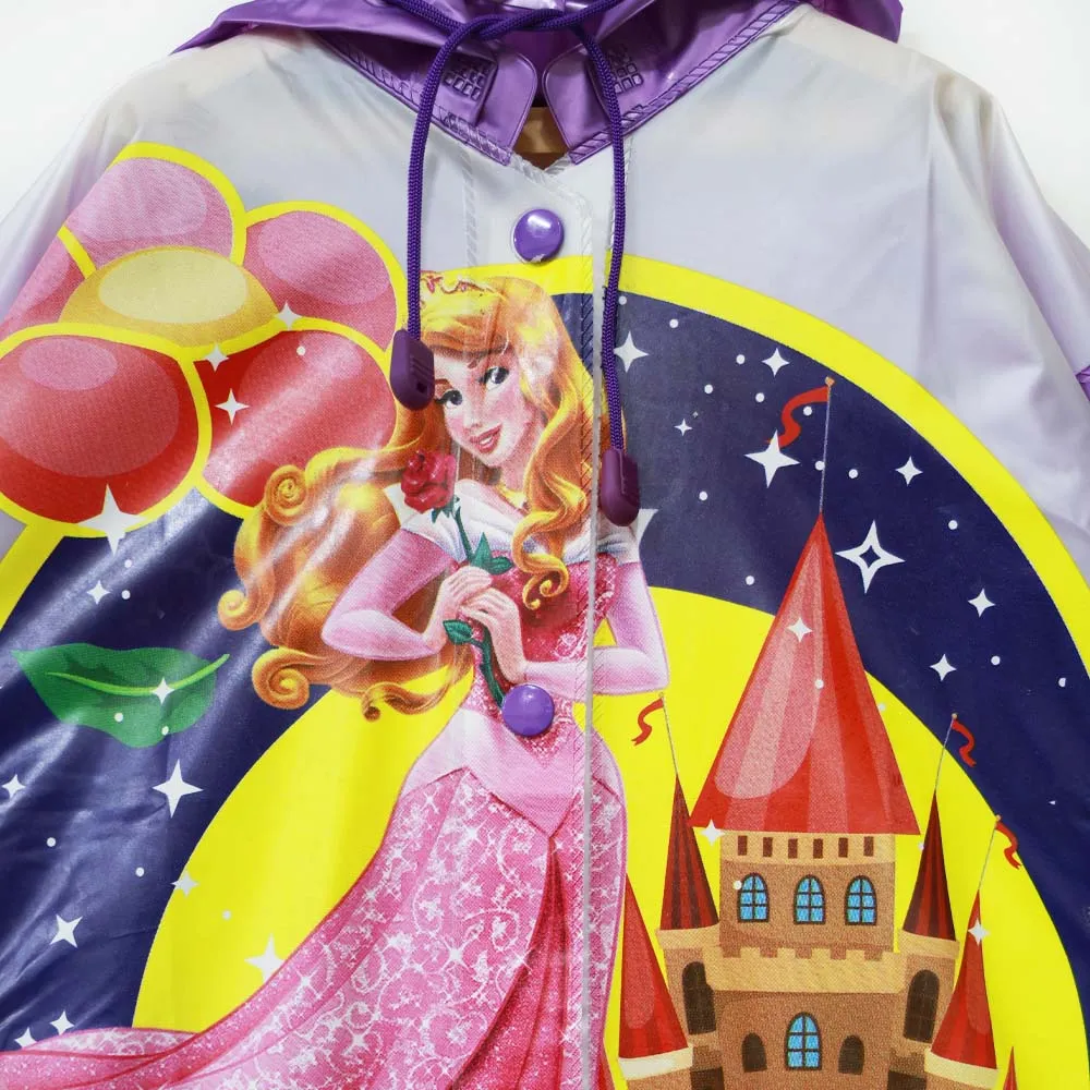 Princess Castle Theme Hooded Raincoat