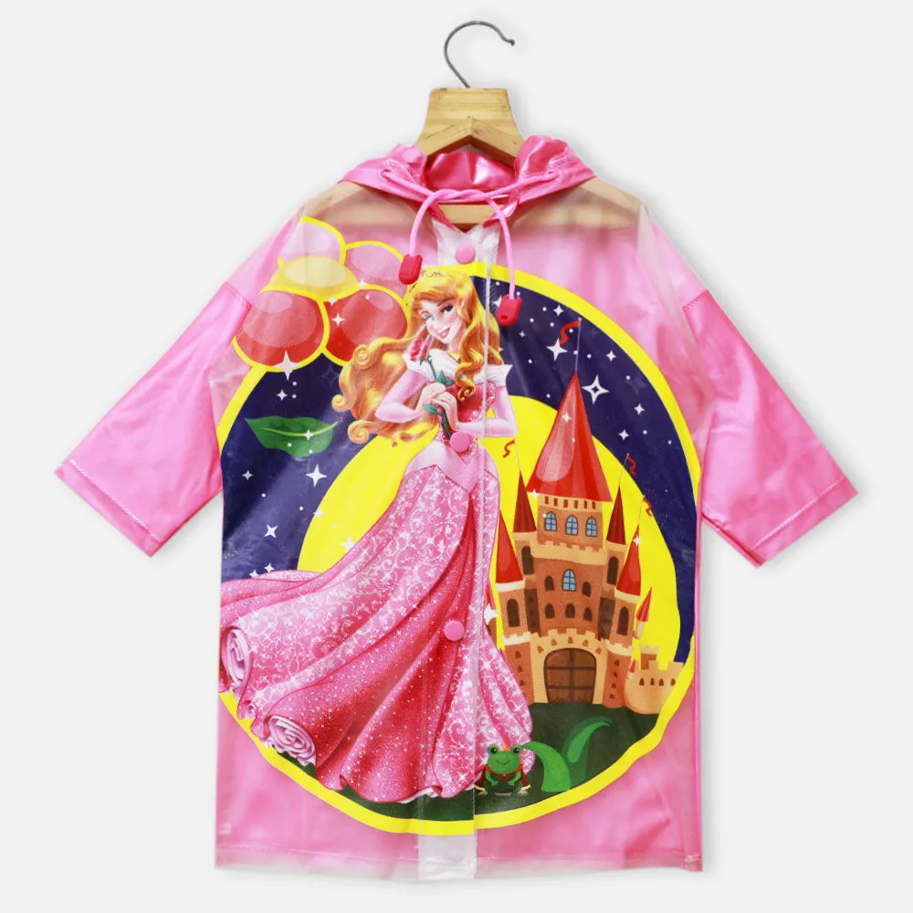 Princess Castle Theme Hooded Raincoat