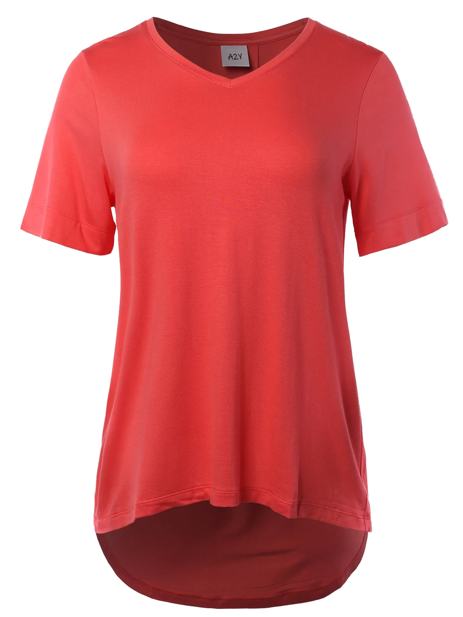 Rayon Spandex V-Neck Jersey Knit Shirt Top