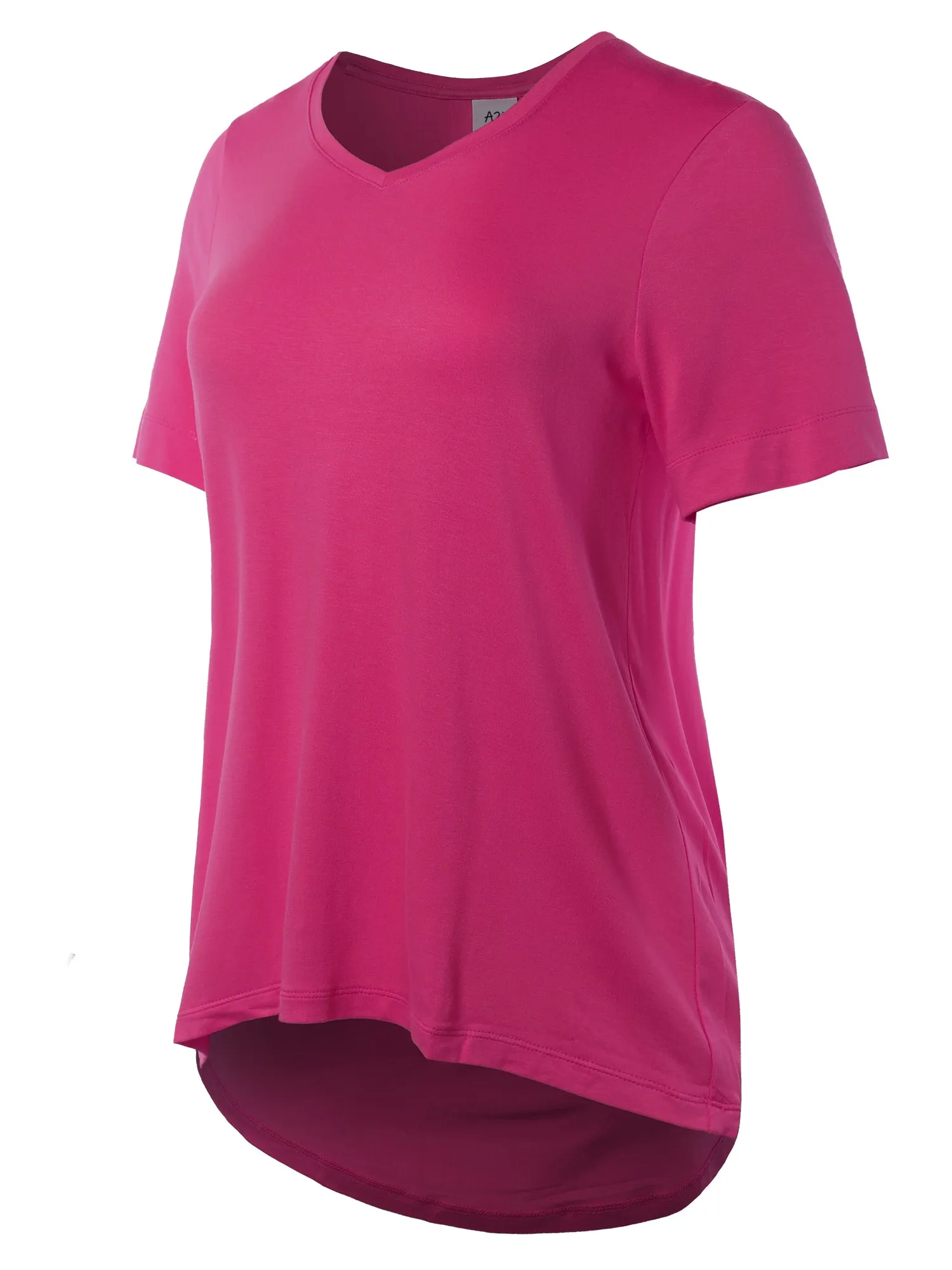 Rayon Spandex V-Neck Jersey Knit Shirt Top