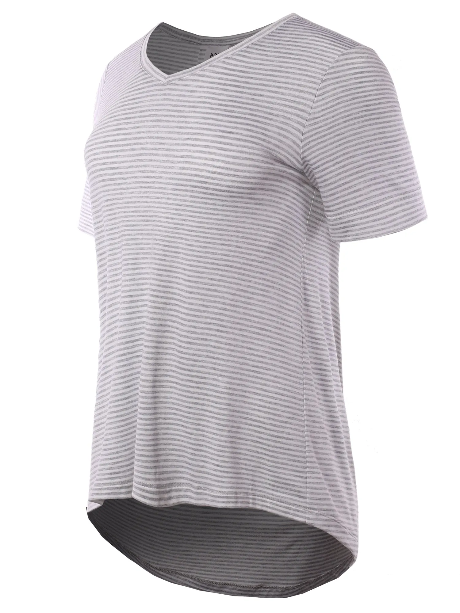 Rayon Spandex V-Neck Jersey Knit Shirt Top