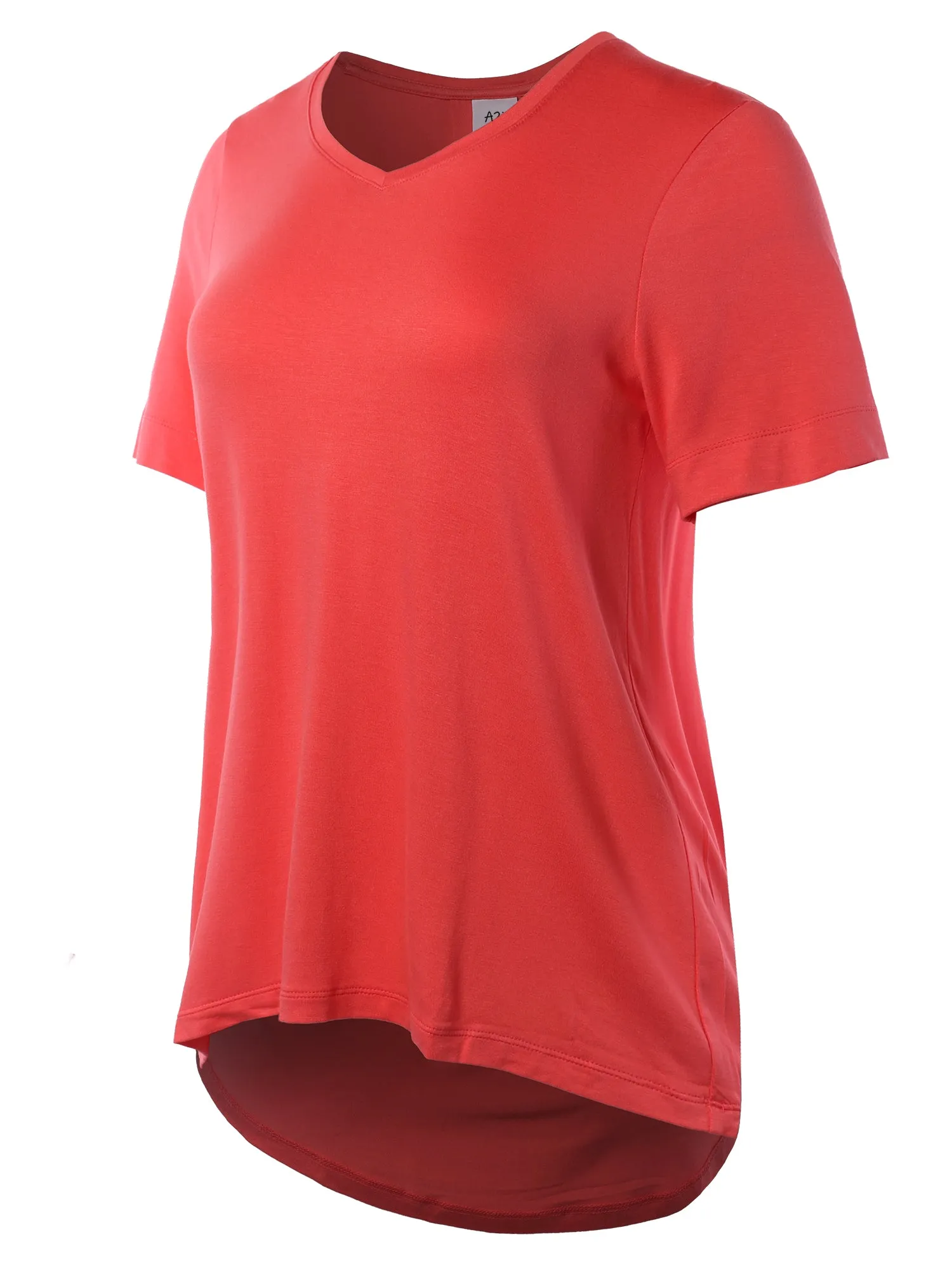 Rayon Spandex V-Neck Jersey Knit Shirt Top