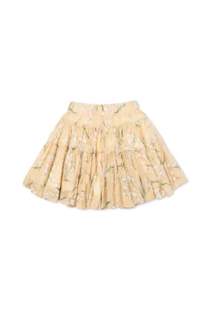 SAMPLE - Tiered Mini Skirt - Ivory Lily of the Valley - Final Sale