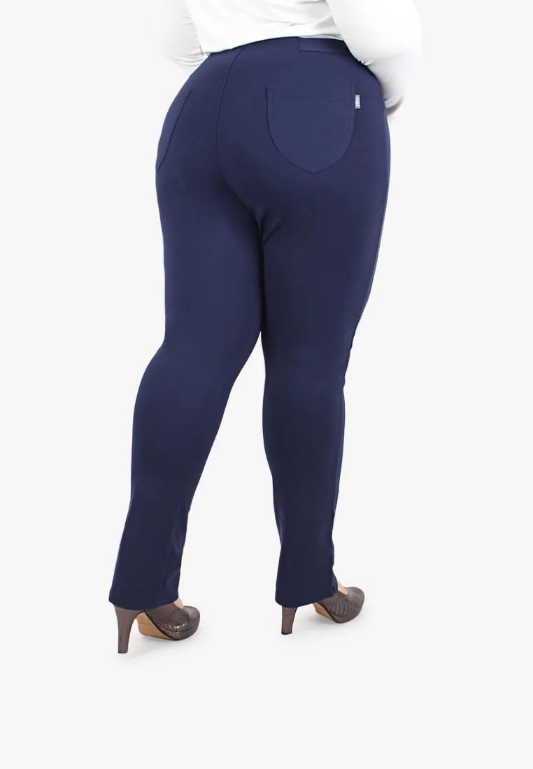 Shakira Elastic Waist Pants - Blue