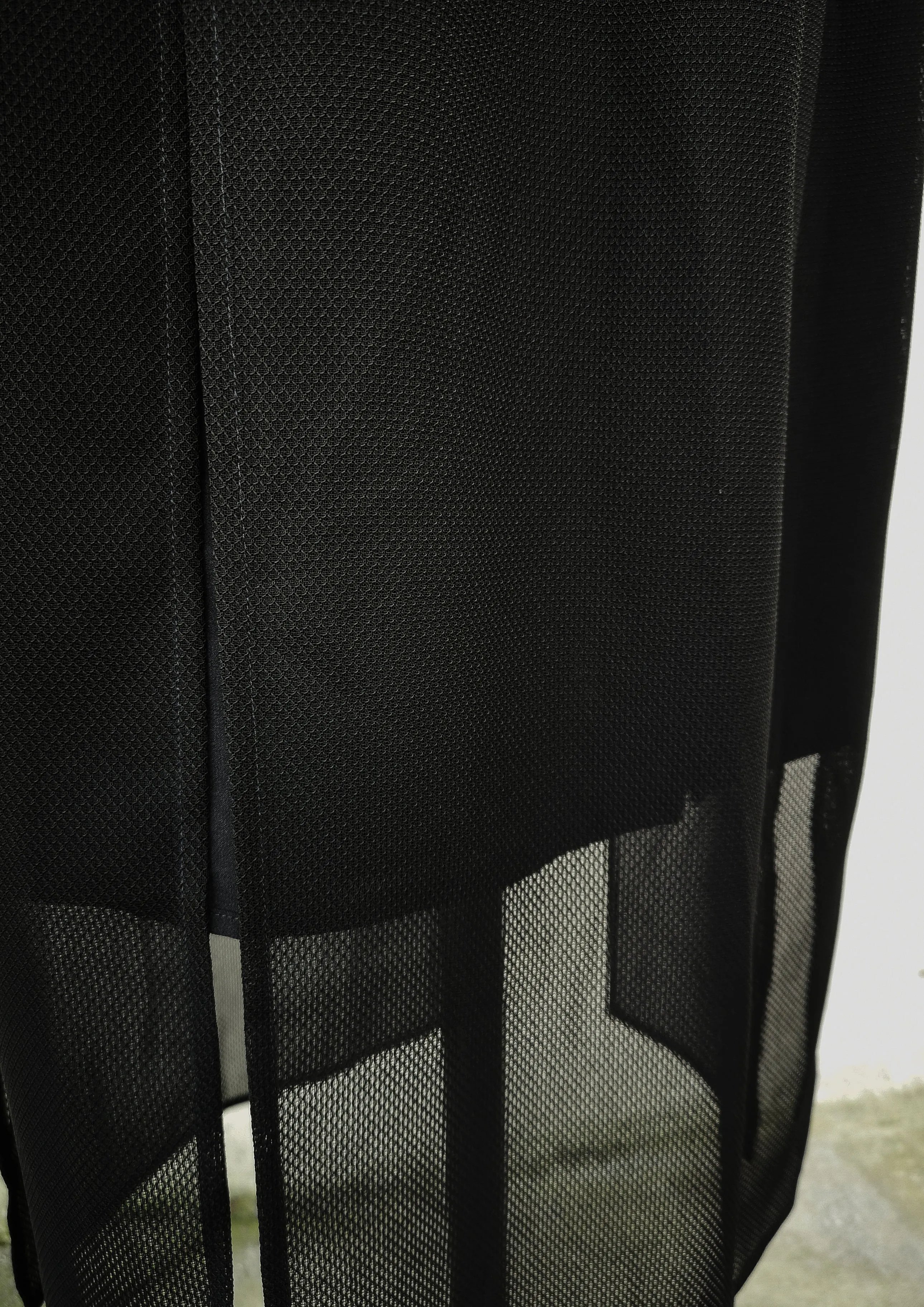 SKIRT LONG - SIDE SLOTS - AIRY MESH black by BERENIK