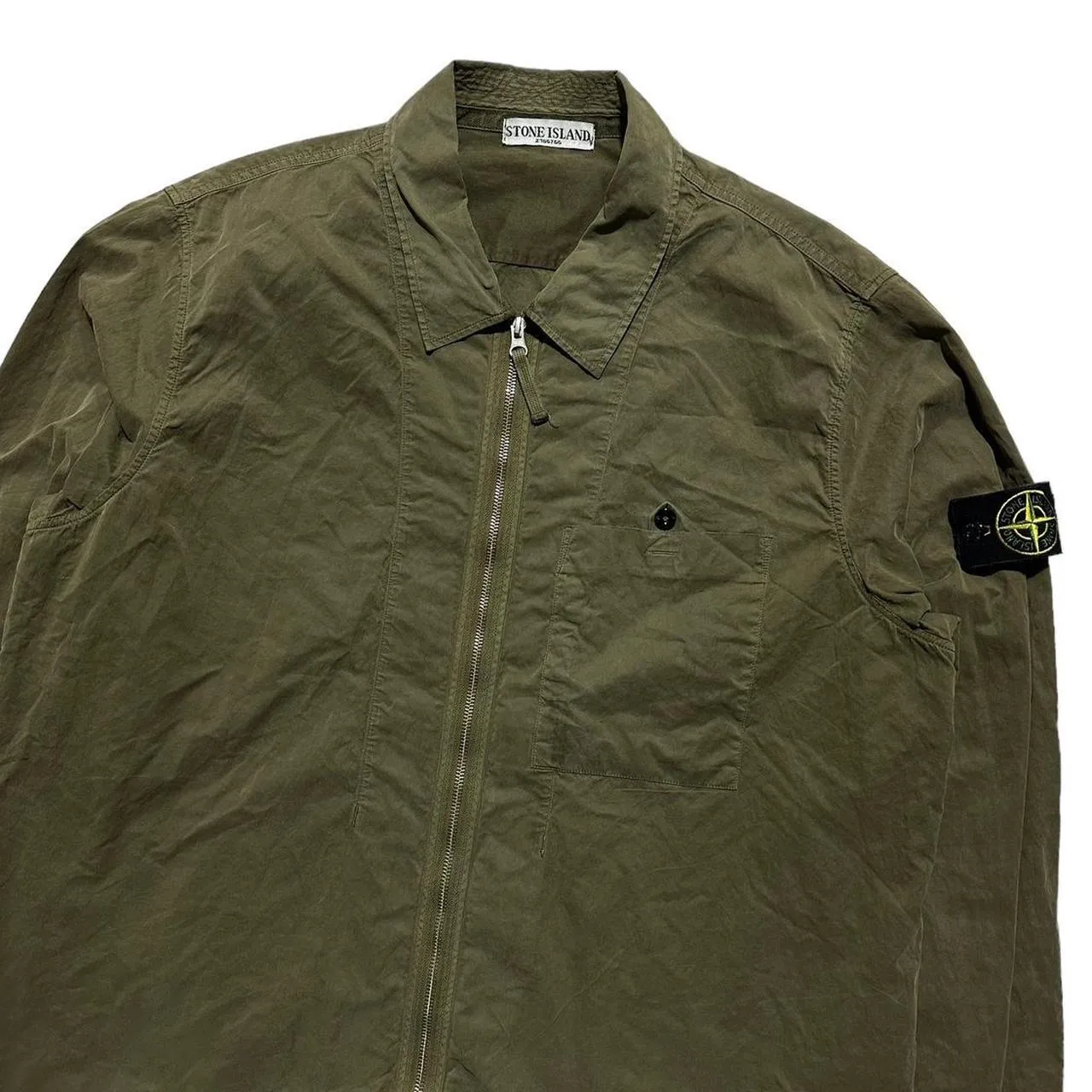 Stone Island Green Canvas Overshirt