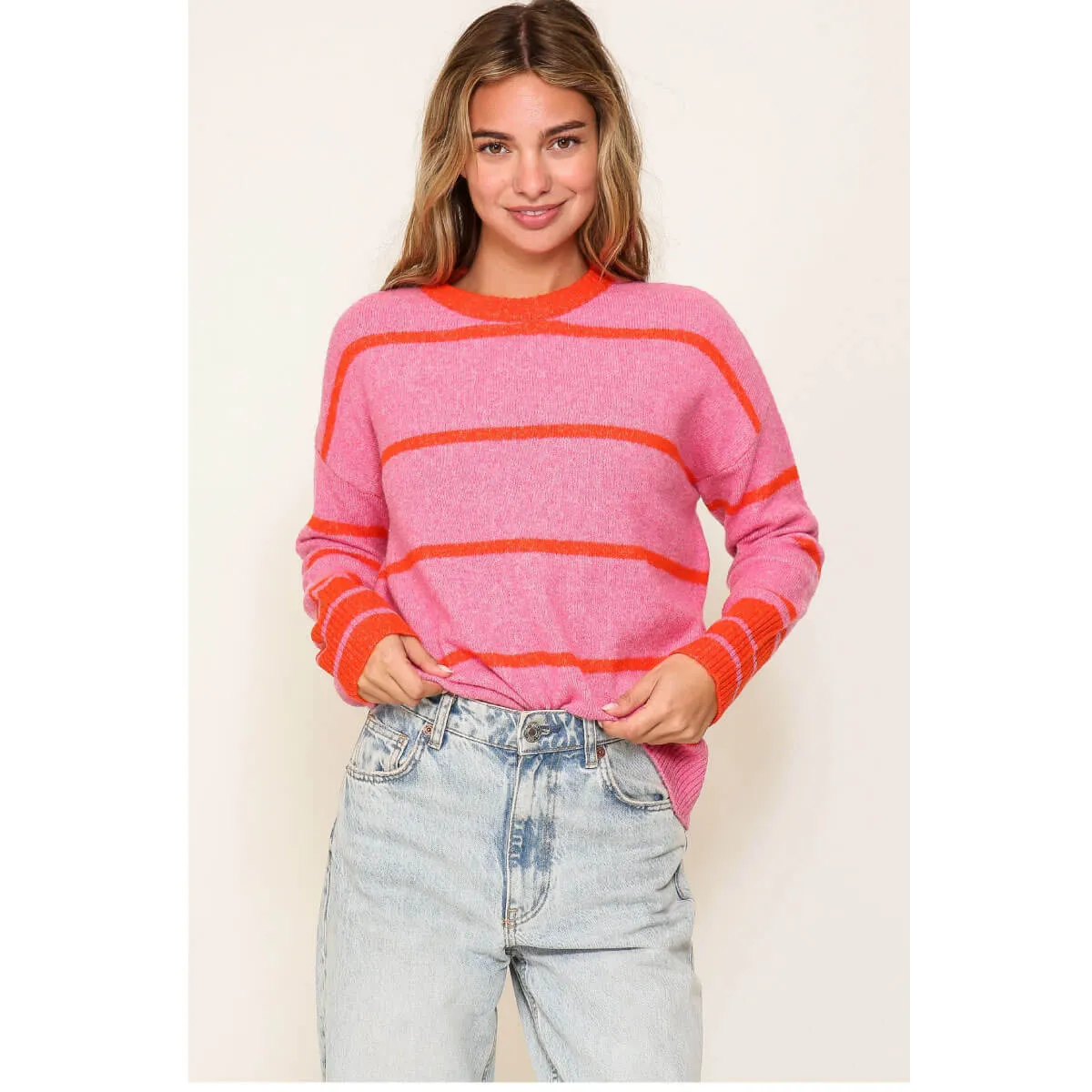 Striped Crew Neck Sweater