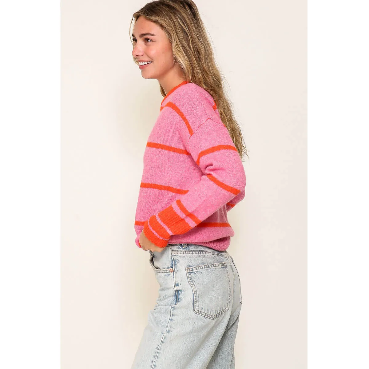 Striped Crew Neck Sweater