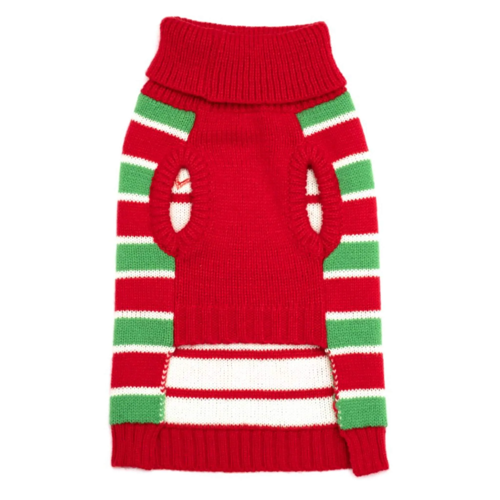 Striped Santa Dog Sweater