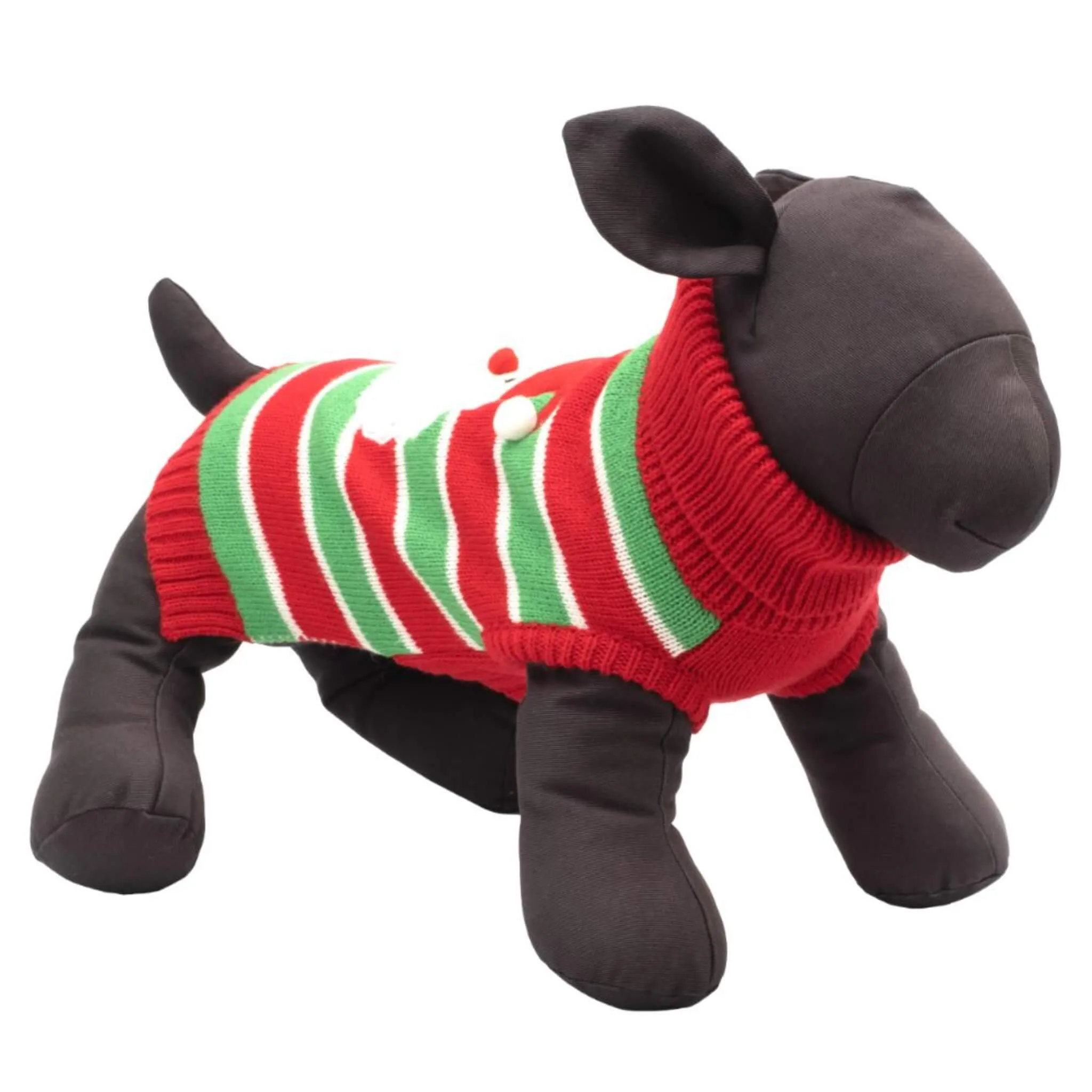 Striped Santa Dog Sweater