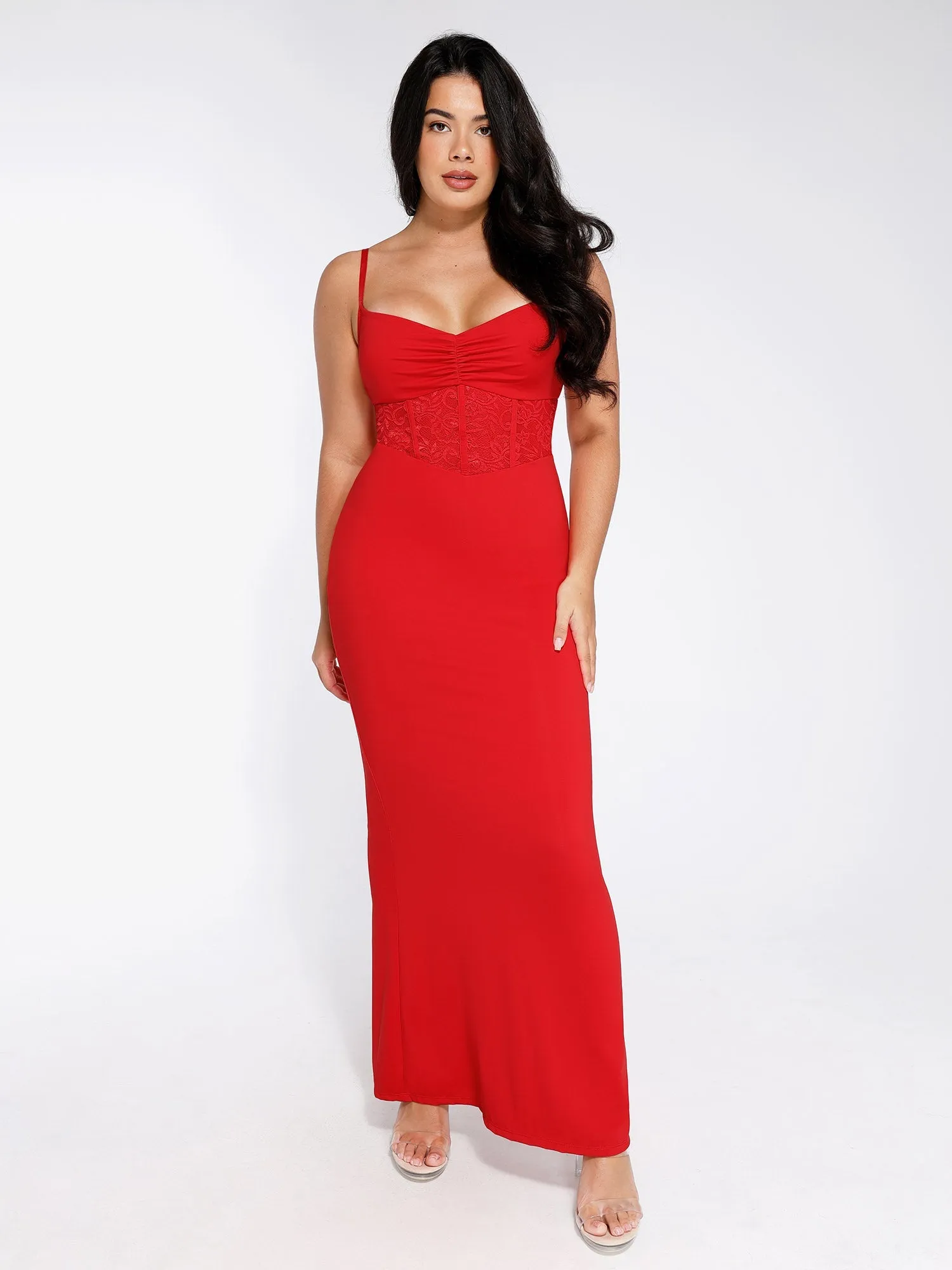 The Shapewear Dress Mermaid Hem Lace Slip Maxi