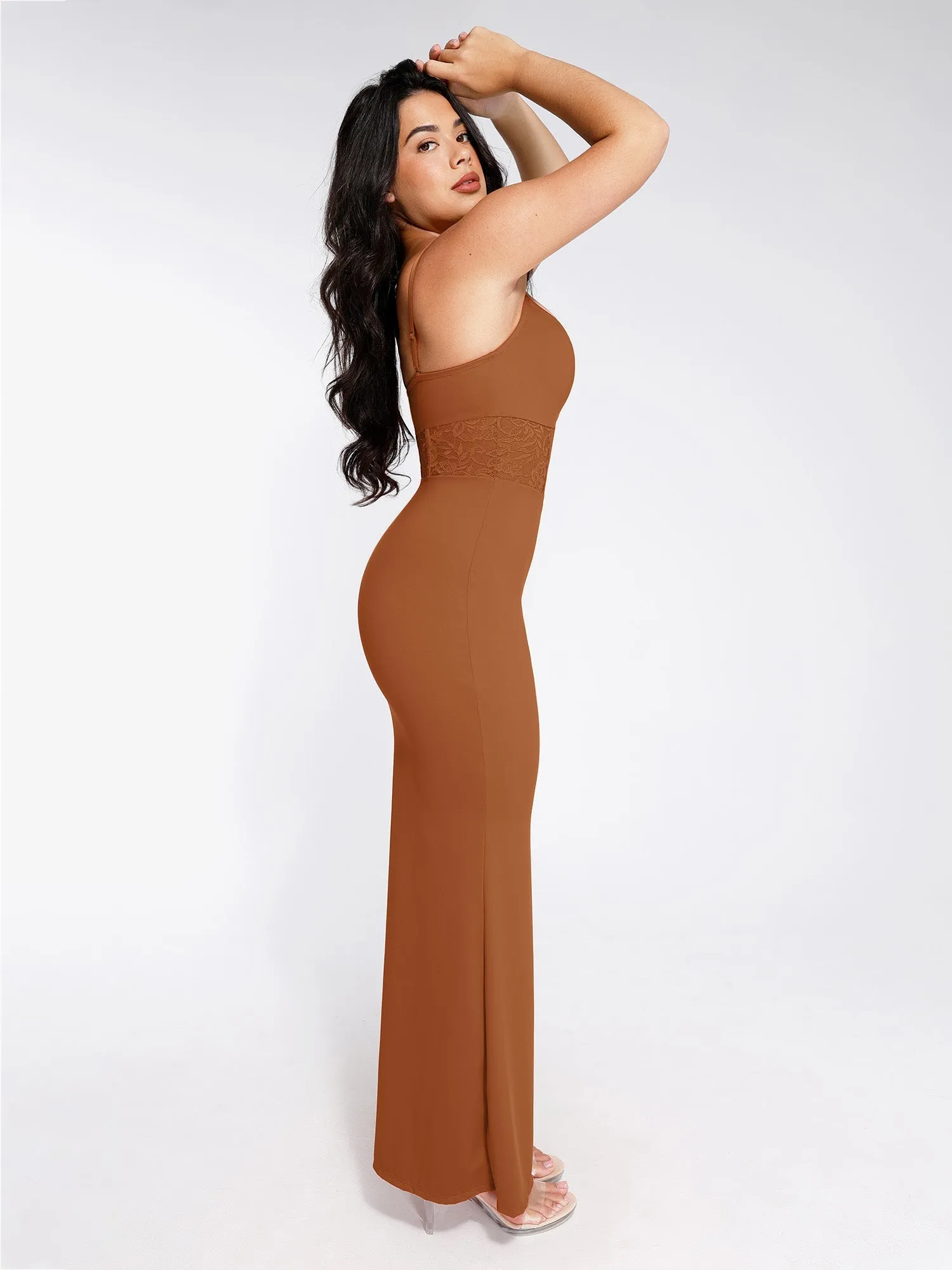 The Shapewear Dress Mermaid Hem Lace Slip Maxi