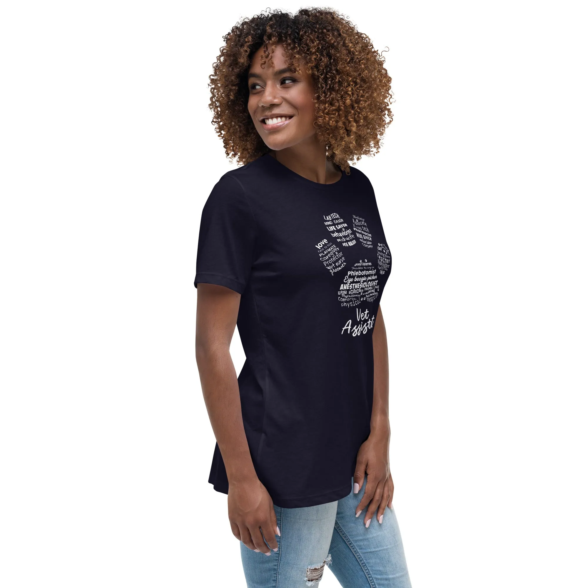 Vet Assistant Pawprint Women's Relaxed T-Shirt